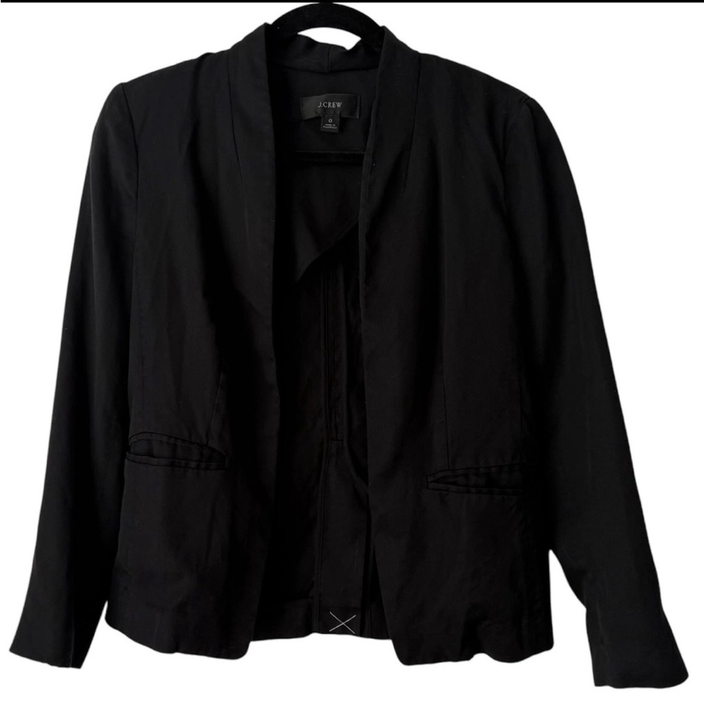 J. Crew Black Going Out Blazer Gramercy Twill Polished Jacket  Size 10